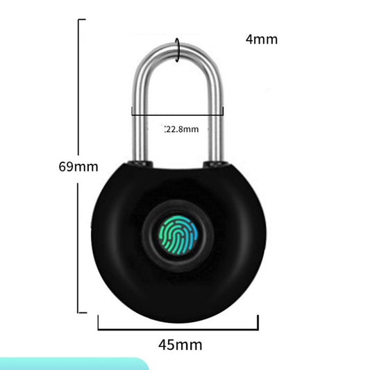 Home Security Electronic Small Lock Bluetooth Remote Unlocking Charging Large Portable Waterproof Intelligent Fingerprint Padlock