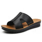 Summer Leather One-word Slippers Ladies Wear Korean Style Non-slip Thick-soled Sandals