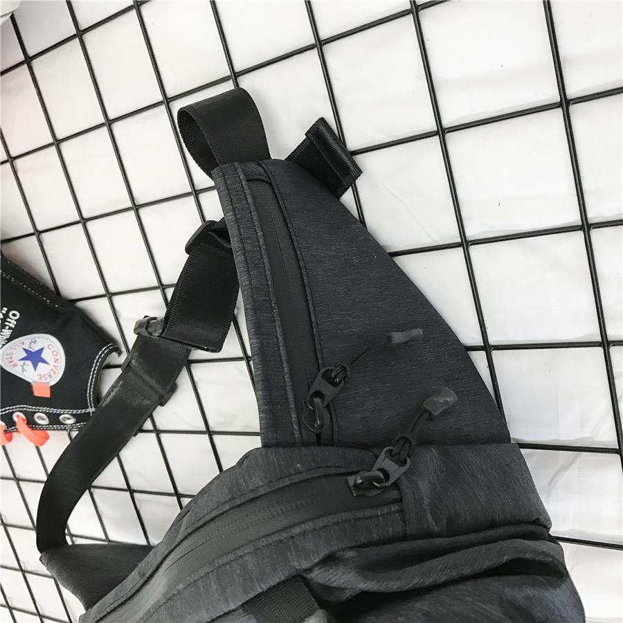 Chest Bag Men Black Large Capacity Multi-pocket Oxford Shoulder Bag Outdoor Sports Bag Backpack