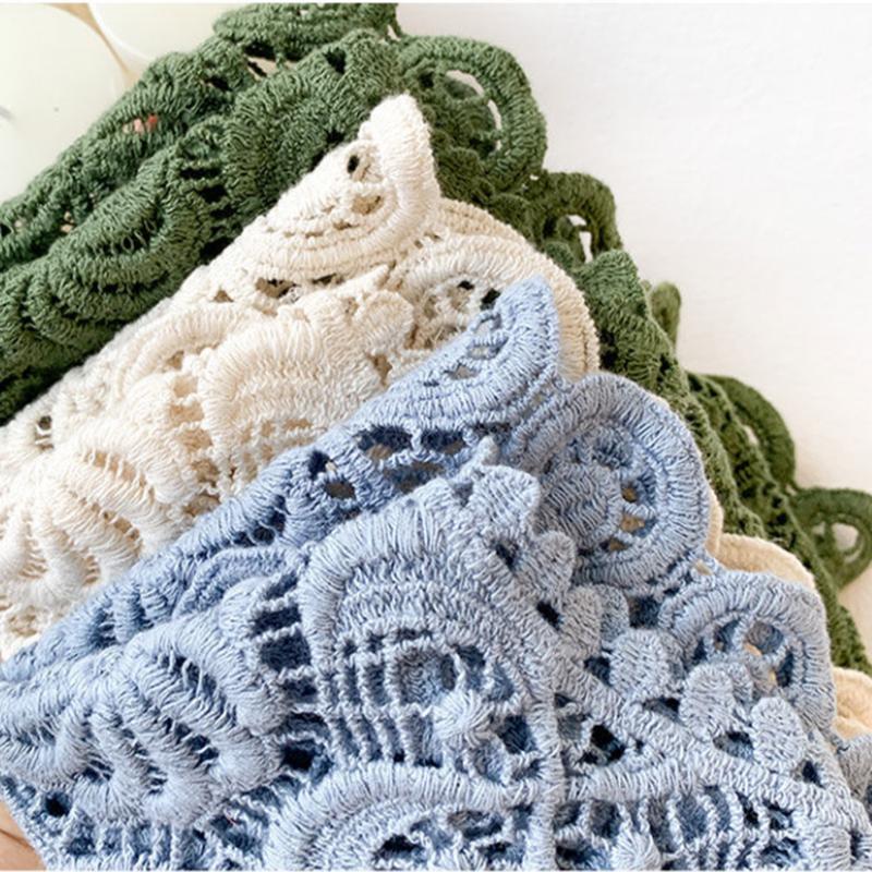 WTEMPO Summer Knitting Little Shawl Women's Thin Solid Color Knotted Lace Neckties Sun Protection Warm Shawl