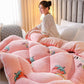 Super Warm Lamb Quilt Winter Blanket 5Kg Double-sided Velvet Quilt Thickened Warm Plush Comforter Core