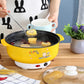 1000W Double Gear Electric Heat Pot 28cm Non-stick Cookware Boiling Soup Pot with 1 Steamer for Family