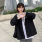 Reversible Zebra Print Jacket Women's Spring and Autumn Sports Jacket Loose Stand-up Collar Zipper Top Coat Trendy