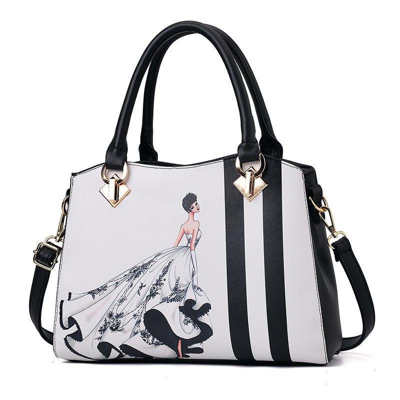 Fashion Women's Bag Korean Version of The Trendy One-shoulder Messenger Portable Multi-functional Versatile Ladies Bag Leather Texture