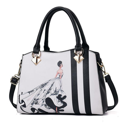 Fashion Women's Bag Korean Version of The Trendy One-shoulder Messenger Portable Multi-functional Versatile Ladies Bag Leather Texture