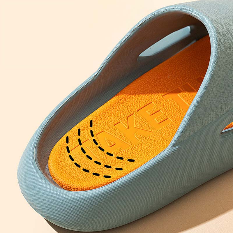 Summer Men's and Women's Slippers To Wear Outside The Bathroom with Non-slip Thick Bottom Wear-resistant Couple Slippers