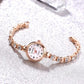 Women's Korean Luxury Rhinestones Quartz Watches Small Simple Bracelet Watches Crystal Diamond All-match Watch Bracelet