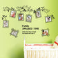 Cartoon black bird photo frame photo wall stickers English letters wallpaper tile stickers