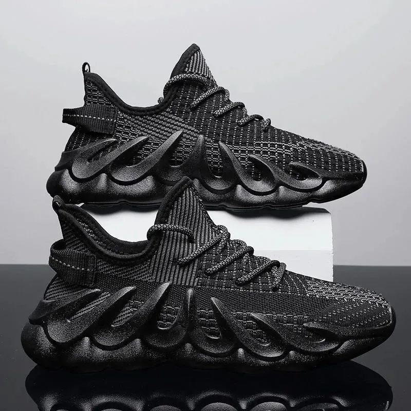 Men's Coconut Shoes Spring Sports Shoes Boys Breathable Mesh Shoes Lightweight Casual Shoes Comfortable Fitness Shoes Flying Knit Shoes