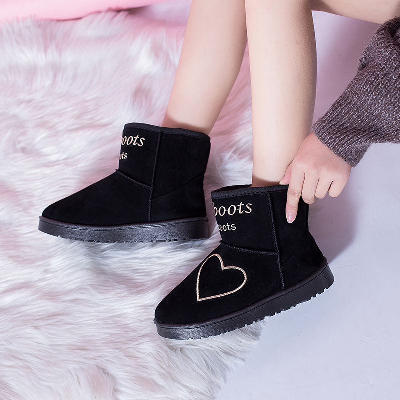 Anti-skiing boots warm cotton shoes plus velvet thickening women's boots winter plush women's shoes