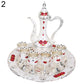 8Pcs/Set Retro Zinc Alloy Wine Cup Kettle Tray Kit Home Wedding Decor Container