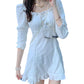 White Sexy Women's Summer Dress Ruffle Knee-length Daily Wear Office Dating Party
