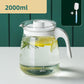 Cold Kettle Glass High Temperature and Thickening Large Capacity Household Water Bottle Set Boiling Water Glass Bubble Kettle