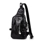 Chest Bag Men's Large Capacity with Headphone Hole Messenger Bag Outdoor Riding Sports Shoulder Bag