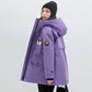 Women's Goose Down Down Jacket Long Winter Work Fitted Padded Clothes Thickened Fashion Pie Overcome Jacket Casual Sports Jacket Climbing Jacket Coat