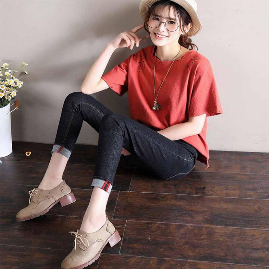 WTEMPO [Containing Cotton 80.6] Tight Feet Black Student Female Spring Cropped Pants High Waist Pants