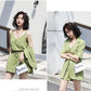 Drape Suit Professional Suit Female Temperament Slim Shorts Three-piece Short-sleeved Suit Jacket + Lining + Wide-leg Shorts Ladies Casual Suit Suit