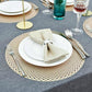 1pcs/2pcs/4pcs Gold Placemats & Coasters Round Vinyl Place Mat for Kitchen Dining Table Wedding