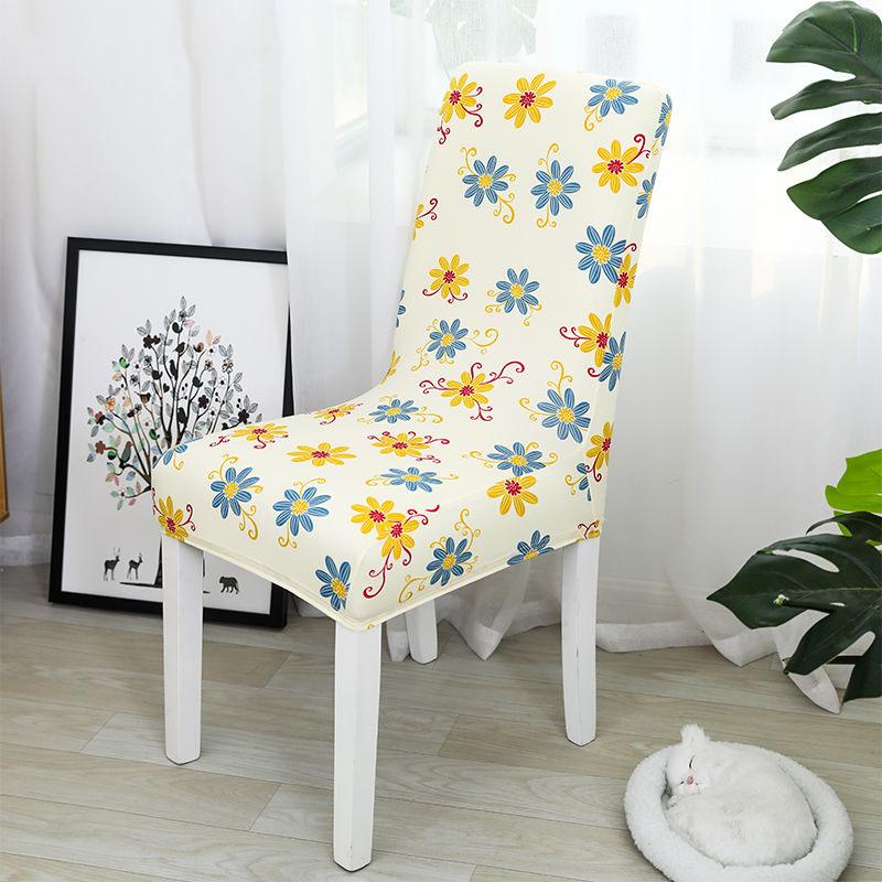 2/4/6pcs Printed Elastic Stretch Chair Cover Spandex Dinning Room Kitchen Chair Slipcovers Protector Case for Wedding Banquet Party