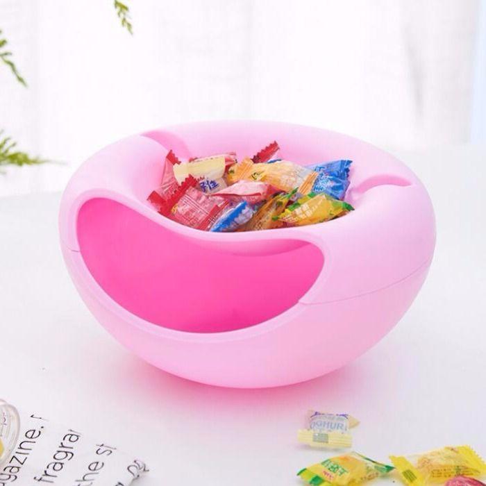 Fruit Dish Drain Basket Home Lazy Candy Dish Box Creative Kitchen Living Room Eating Melon Seeds Artifact
