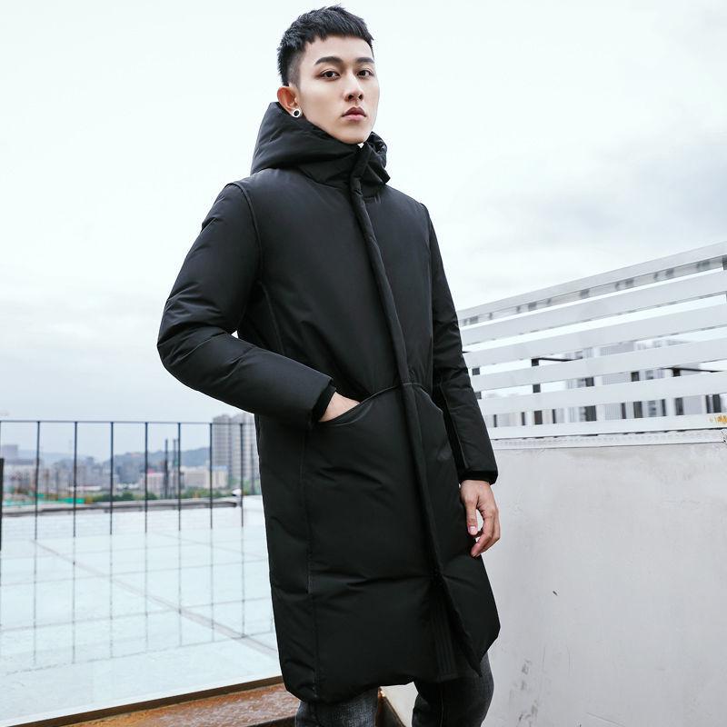 Winter New Thick and Loose Over-knee Down Jacket Men's Thick Mid-length Warm Coat