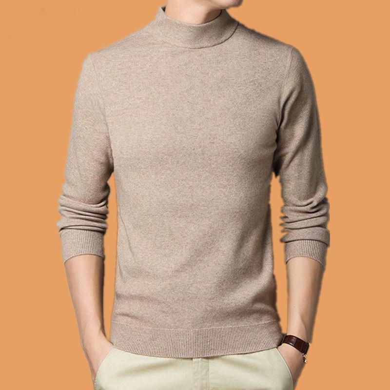 Men's Sweater Thick Warm Pullover Sweater Fashion Slim Sexy Bottoming Shirt Top