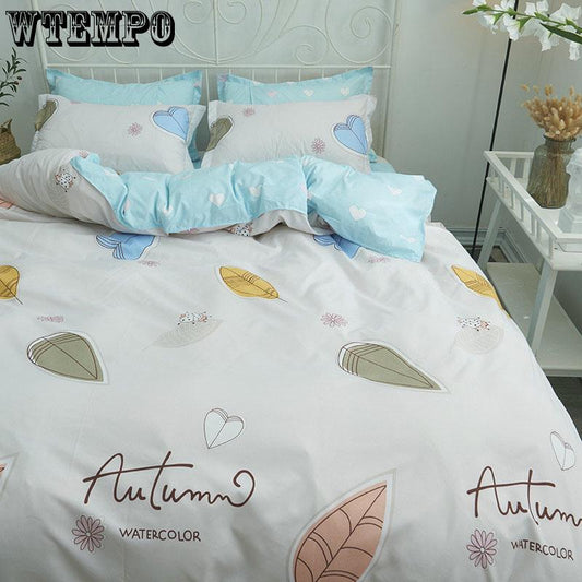 Bedding Set Cute Mood Symbol Duvet Cover Set Bed Sheet Pillowcase Bedclothes Home Textiles
