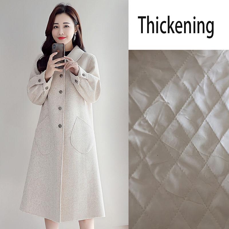 Winter Autumn Coat Women Wool Jacket Long Plaid Coats Blend Woolen Warm Outerwear Christmas Clothing