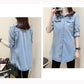 Denim Shirt Thin Jacket Women's Long-sleeved Loose Shirt Jeans Jacket Mid-length Spring Bottoming Shirt Large Size