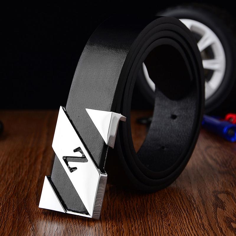 Belts Leather Black Belt Automatic Buckle High Quality Business Male Men's Belts