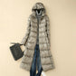 Long Down Jacket Women Winter Ultra Light Down Coat Female Hooded Puffer Jacket  Ladies Large Size Warm White Down Parka Outwear
