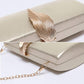 Elegance Luxury Women's Clutch Bag Chain Shoulder Bag Ladies Smooth Leather Wedding Evening Banquet Bridal Rhinestones Clutch Purse