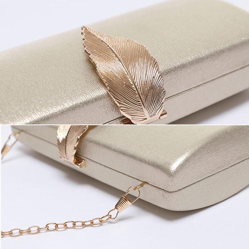 Elegance Luxury Women's Clutch Bag Chain Shoulder Bag Ladies Smooth Leather Wedding Evening Banquet Bridal Rhinestones Clutch Purse