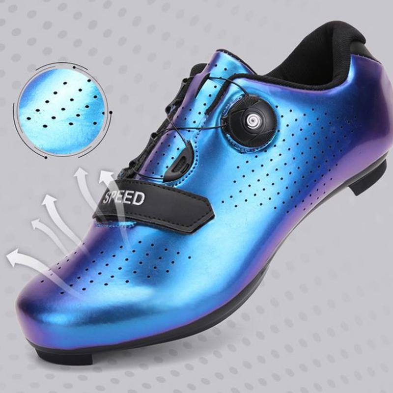 Men's and Women's Cycling Shoes Road Bike Lockless Cycling Shoes Hard-soled Men's Mountain Bike Bicycle Professional Power-assisted Cycling Shoes