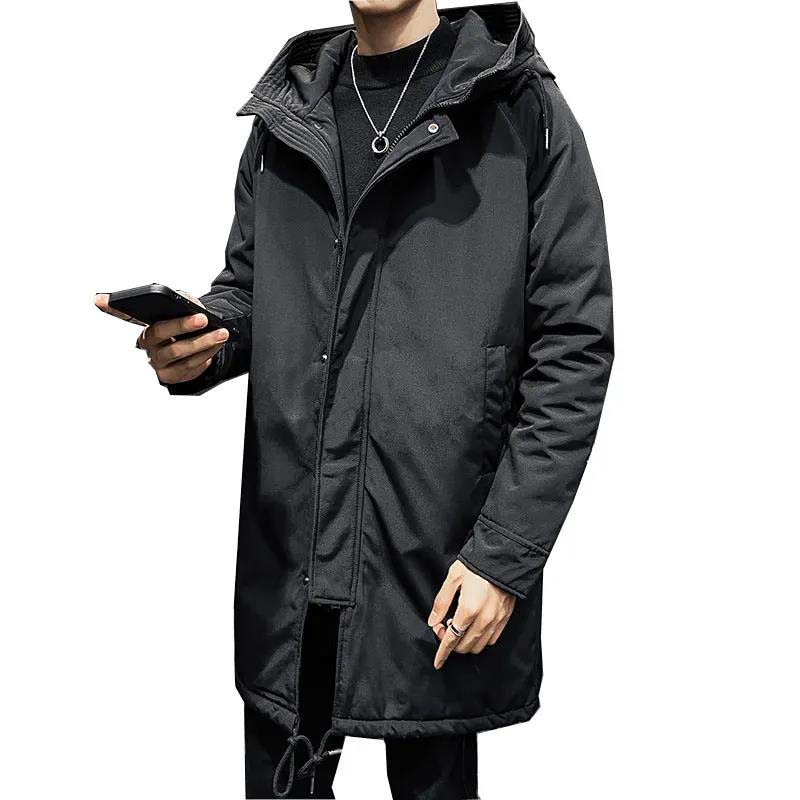 Men's Winter Jacket Trend Mid-length Down Jacket Loose Large Size Thick Winter Clothing