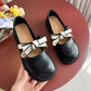 Female British Loafers Summer Small Leather Shoes Retro Medium Heel Comfortable Shoes Cute Low Wedge Lady Shoes with Skirt Lolita Shoes for Girls