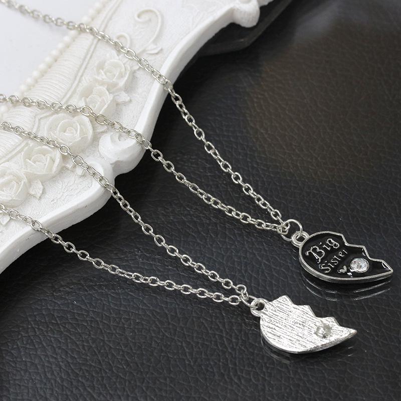 Joker Item Gift Letter Necklace Best Sister Couple Lettering Love Pendant