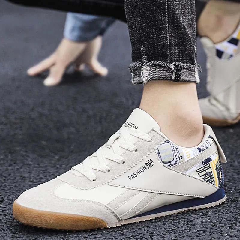 Summer Trend New Men's Shoes Breathable All-match Sports Casual Canvas Shoes Elastic Soles Running Shoes
