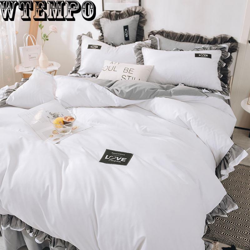 Household Items Set Four Sets of Comfortable Cotton Solid Color Quilt Bedroom Bedding