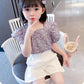 2PCS Children Clothing Set Summer Girls Girls' Floral Suit Thin Flying Sleeve T-shirt Shorts Korean Two Piece Set