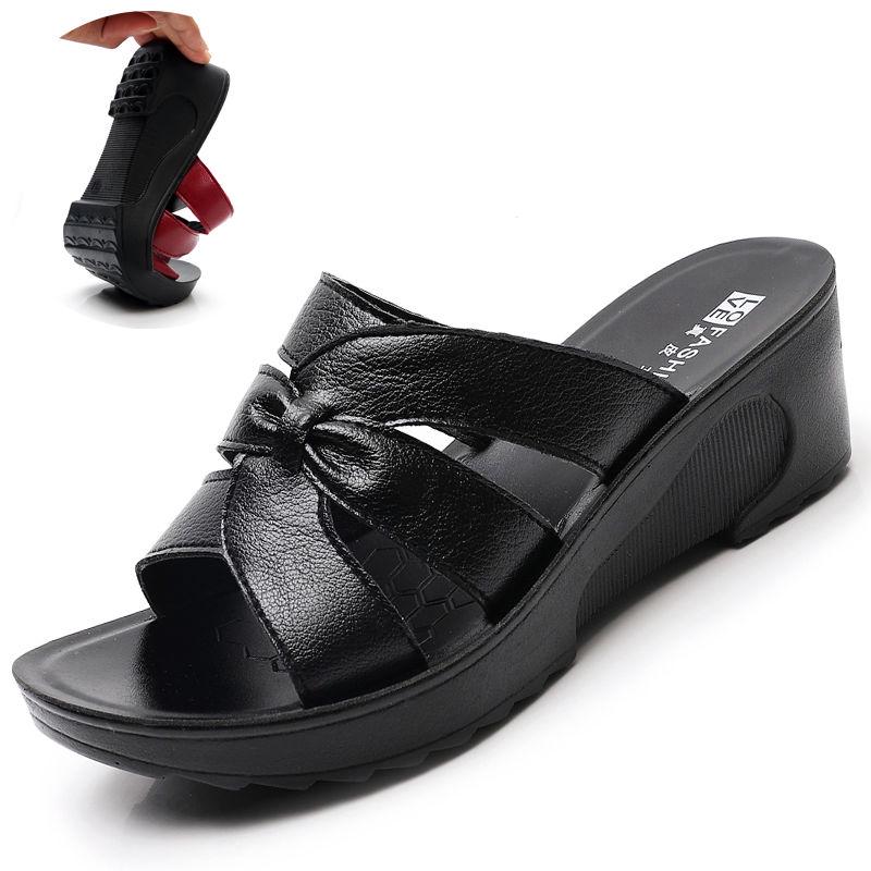 Summer Flip Flops Women Slippers Bow Platform Sandals Women Thick Bottom Wedges Slippers Casual Shoes