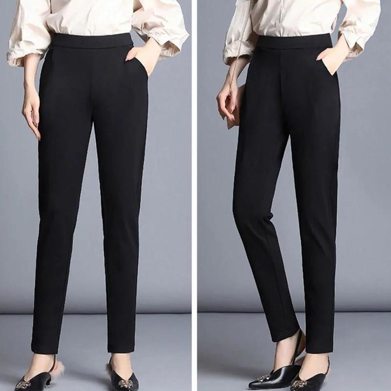 High-waisted Leggings, Spring and Summer Plus Size Loose Korean Version Was Thin, Black Casual Straight-leg Pants Women