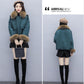 Parker Overcome Female Imitation Fox Big Fur Collar Lamb Wool Short Frock Coat with Velvet To Keep Warm and Comfortable