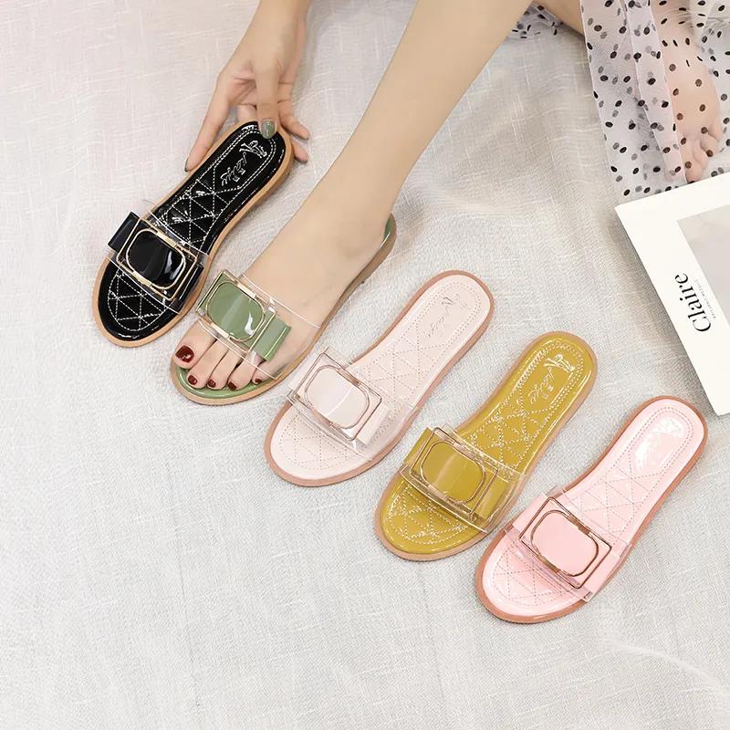 Summer Set Feet Sandals Slippers Women Fashion All-match Casual Outdoor Beach Flat Sandals