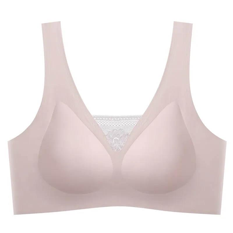Beautiful Back Underwear Seamless Gathering Anti-sagging Sports Bra Adjustable Breast Bra Breathable Anti-glare Sexy Lace Sports Vest