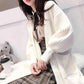 Spring and Autumn Loose Cardigan Sweater Mid-length Knitted Thicken Top Fashion Simple Female Jacket