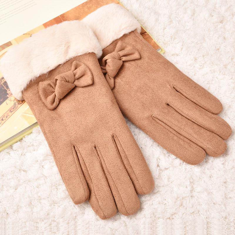 Winter Warm gloves Half-finger gloves Woman fashion gloves Plush Cotton gloves Windproof gloves