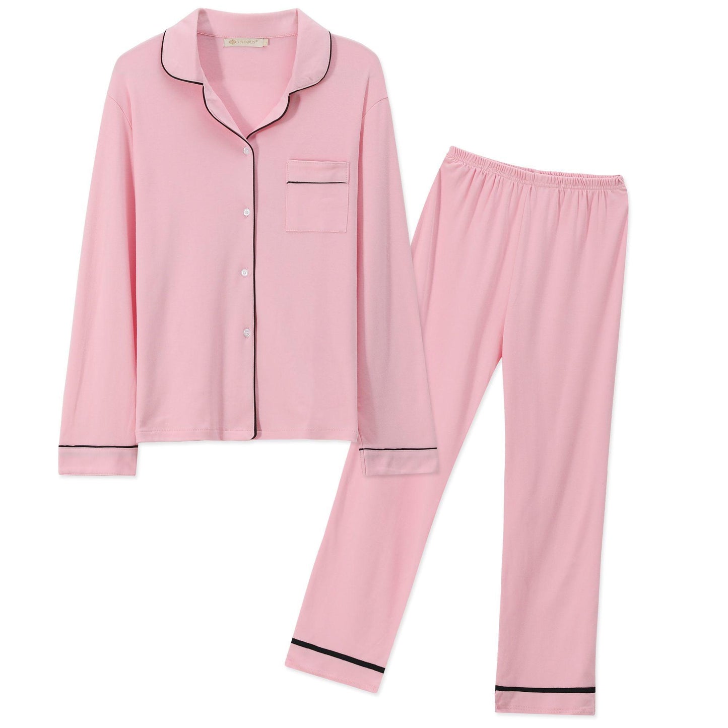 High-end 100% Double-sided Pure Cotton Cotton Pajamas Women's Pajamas Long-sleeved Home Service Suits with Soft and Skin-friendly Fabrics
