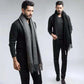 Men's Cashmere Silk Scarf Pure Color Classic Winter Scarf Stole Wraps Shawl Xmas Gift