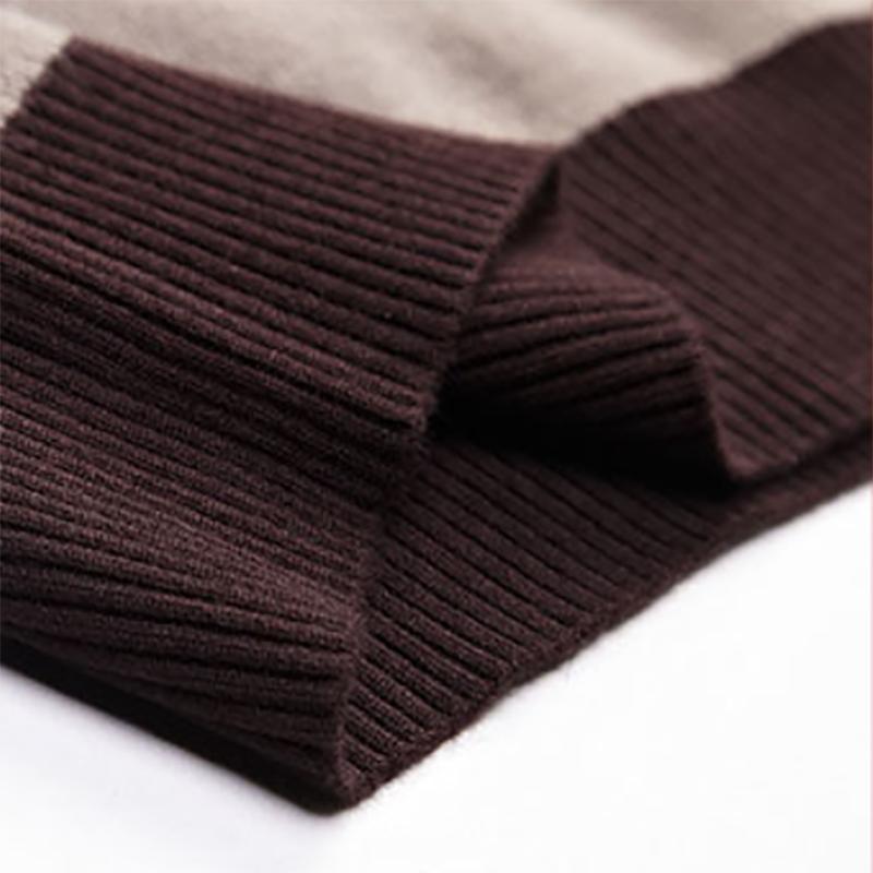 Men's Autumn and Winter V-neck Sweatshirts Thickened Knit Sweater Pullover Warm Bottoming Sweater for Men